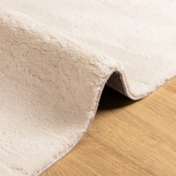 Tapis HUARTE à poils courts doux et lavable beige 160x230 cm 
