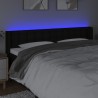 Tête de lit à LED Noir 183x16x78/88 cm Tissu 