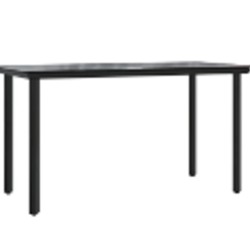 Tables d'extérieurNoir Métal Grand Table à manger 