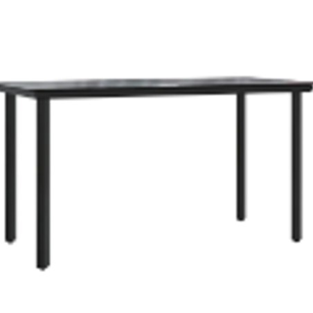 Tables d'extérieurNoir Métal Grand Table à manger 