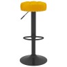 Tabourets de bar lot de 2 jaune moutarde velours 