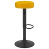 Tabourets de bar lot de 2 jaune moutarde velours 