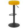 Tabourets de bar lot de 2 jaune moutarde velours 