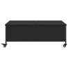Table basse avec roulettes noir 91x55x34 cm bois d'ingénierie 