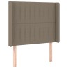 Tête de lit à LED Taupe 83x16x118/128 cm Tissu 
