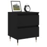 Tables de chevet 2 pcs noir 40x35x50 cm bois d’ingénierie 