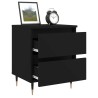Tables de chevet 2 pcs noir 40x35x50 cm bois d’ingénierie 