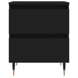 Tables de chevet 2 pcs noir 40x35x50 cm bois d’ingénierie 