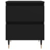 Tables de chevet 2 pcs noir 40x35x50 cm bois d’ingénierie 