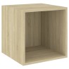 Ensemble de meubles TV 2 pcs Chêne sonoma Bois d'ingénierie 