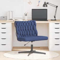 Chaise pivotante de bureau Bleu Tissu 