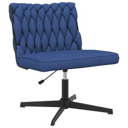 Chaise pivotante de bureau Bleu Tissu 