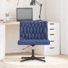 Chaise pivotante de bureau Bleu Tissu 