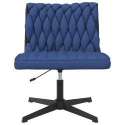 Chaise pivotante de bureau Bleu Tissu 