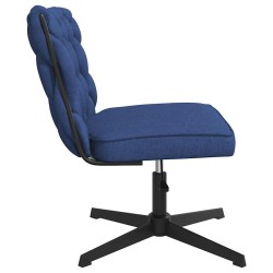 Chaise pivotante de bureau Bleu Tissu 