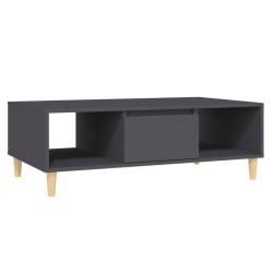 Table basse gris 103,5x60x35 cm bois d'ingénierie 