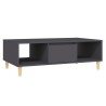 Table basse gris 103,5x60x35 cm bois d'ingénierie 