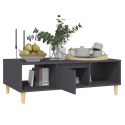 Table basse gris 103,5x60x35 cm bois d'ingénierie 