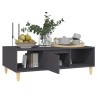 Table basse gris 103,5x60x35 cm bois d'ingénierie 