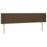 Tête de lit à LED Marron foncé 183x16x78/88 cm Tissu 
