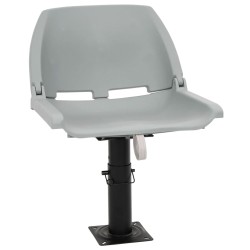 Ensemble de sièges de bateau pliables 2 pcs sans coussin gris 