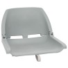 Ensemble de sièges de bateau pliables 2 pcs sans coussin gris 