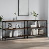 Table console chêne fumé 200x29x75 cm bois d'ingénierie 