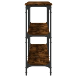 Table console chêne fumé 200x29x75 cm bois d'ingénierie 