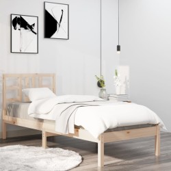 Cadre de lit sans matelas 100x200 cm bois massif 