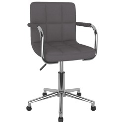 Chaise pivotante de salle à manger Taupe Tissu 