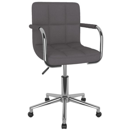 Chaise pivotante de salle à manger Taupe Tissu 