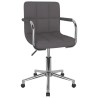 Chaise pivotante de salle à manger Taupe Tissu 