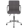 Chaise pivotante de salle à manger Taupe Tissu 