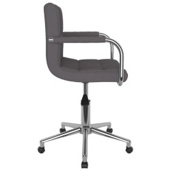 Chaise pivotante de salle à manger Taupe Tissu 