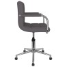 Chaise pivotante de salle à manger Taupe Tissu 