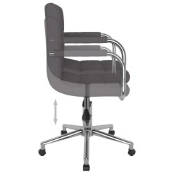 Chaise pivotante de salle à manger Taupe Tissu 