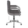 Chaise pivotante de salle à manger Taupe Tissu 