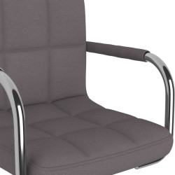 Chaise pivotante de salle à manger Taupe Tissu 