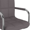 Chaise pivotante de salle à manger Taupe Tissu 
