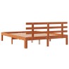 Cadre de lit sans matelas cire marron 120x200cm bois pin massif 