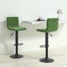 Tabourets de bar lot de 2 vert foncé velours 