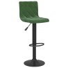 Tabourets de bar lot de 2 vert foncé velours 
