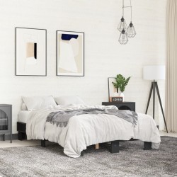 Cadre de lit sans matelas noir 140x190 cm 