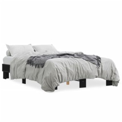Cadre de lit sans matelas noir 140x190 cm 
