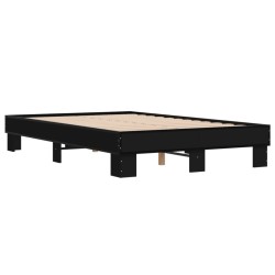 Cadre de lit sans matelas noir 140x190 cm 