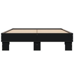 Cadre de lit sans matelas noir 140x190 cm 