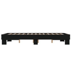 Cadre de lit sans matelas noir 140x190 cm 
