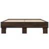 Cadre de lit sans matelas chêne marron 140x190 cm 
