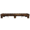 Cadre de lit sans matelas chêne marron 140x190 cm 