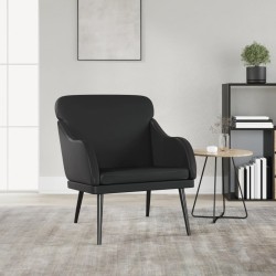 Fauteuil Noir 63x76x80 cm Similicuir 